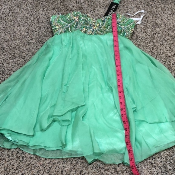 NWT Sherri Hill Prom Dress Size 2 Pastel Green Rhinestone Mini Style 3846 - Picture 9 of 9